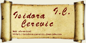 Isidora Čerević vizit kartica